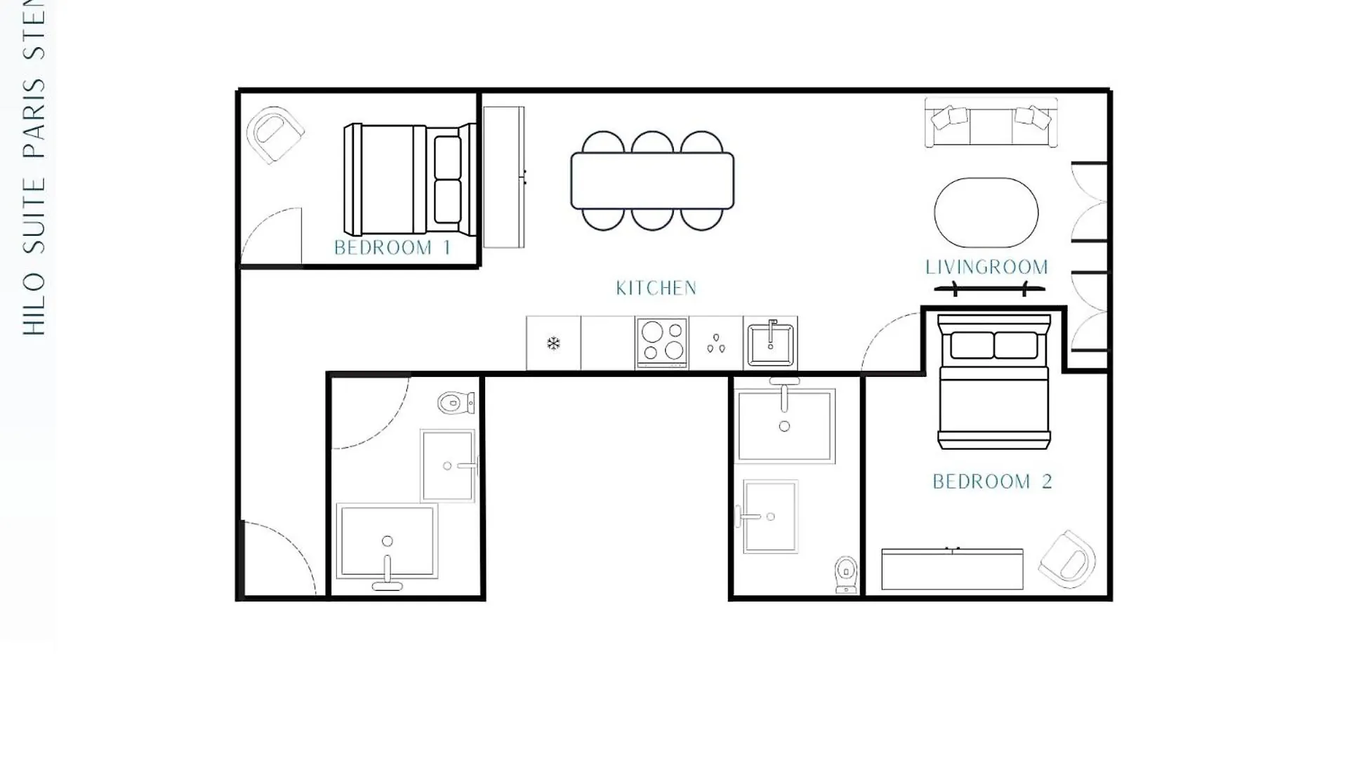 Hilo Suite Paris Balzac - 6 Pers - 63M2